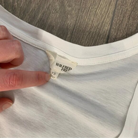 Aritzia Wilfred Free T-Shirt tee Short Sleeve Crew neck Cotton White Size XS - Picture 6 of 10